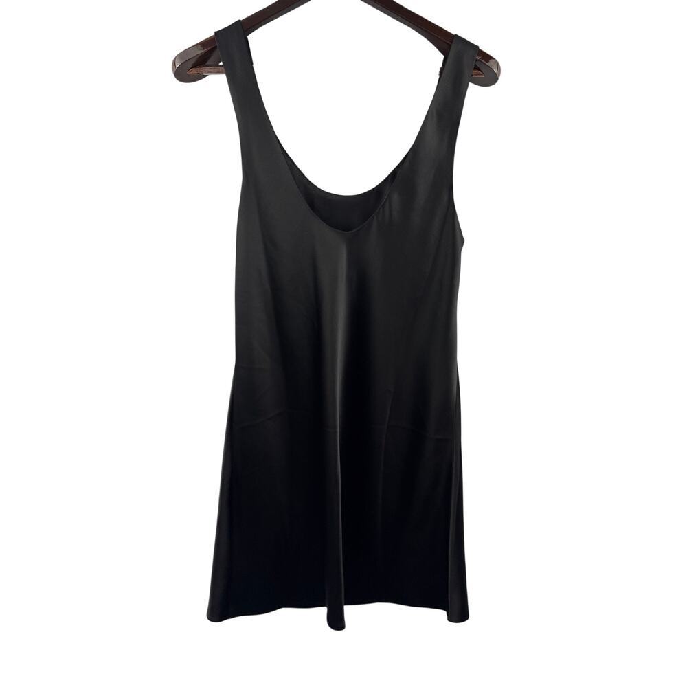 Women’s ASOS Design Size 10 Black Satin Tank Dress - Picture 3 of 5